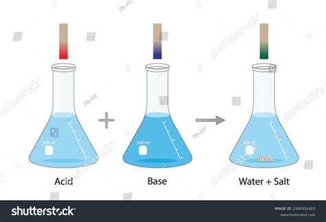 Acid Base Reaction Chemical Reaction Royalty Free Stock Vector 2340331423