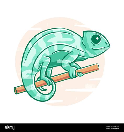 Vector hand drawn chameleon on the tree Stock Vector Image & Art - Alamy
