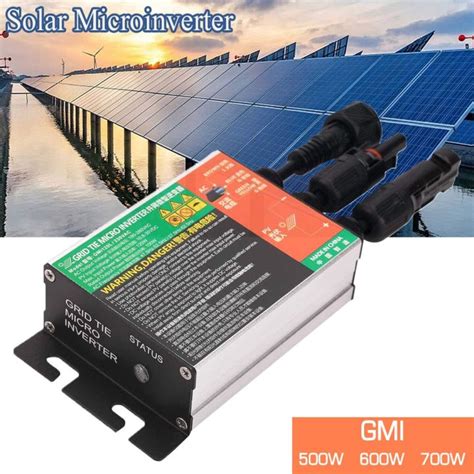 Toolstar 500 600 700w Solar Microinverter Mppt Grid Tie Pure Sine Wave Inverter Dc 18 50v