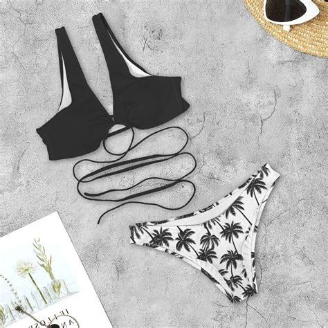 Bluedoba Personalized Custom Personalized Women S Cross String Bikini Set