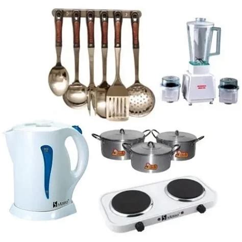 Set Of Cooking Pots Blender Electric Jug Hot Plate And Set Of Kitchen Tools Set