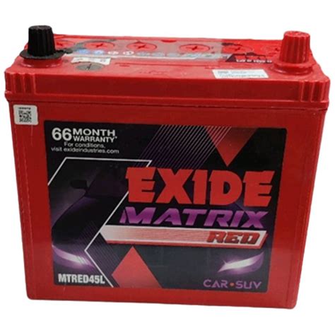 Capacity Ah Exide Matrix Red Mtred L Car Battery At Rs In New