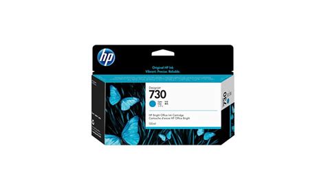 HP 730 (P2V62A) Original Inkjet Ink Cartridge - Cyan - 1 Each - P2V62A ...