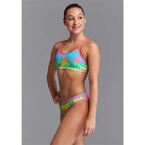 Funkita Racerback Hawaiian Heaven Bikini Green Swiminn