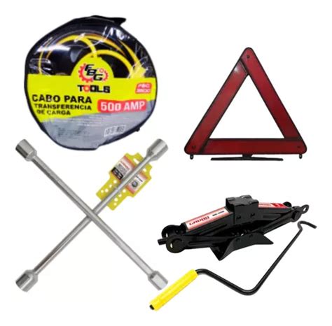 Kit Chave De Roda E Macaco - Kit Estepe Completo Macaco Chave De Roda Cabo Triangulo Pró ...
