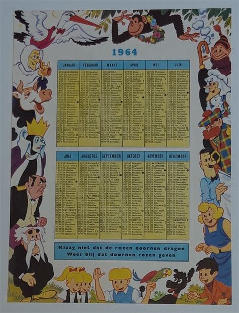 Jommeke Kalender 1964 Met Posttarieven Loose Page Catawiki