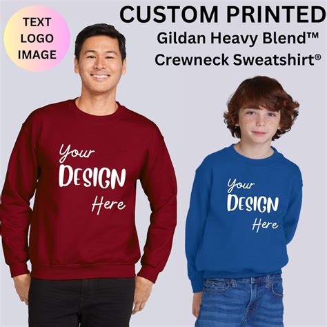 Custom Crewneck Sweatshirt, Add Your Text/logo/images. Custom Sweatshirt, Custom Crewneck