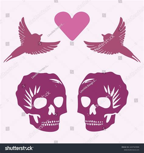 Gothic Gay Couple Skull Vector Illustration Stock Vector Royalty Free Shutterstock