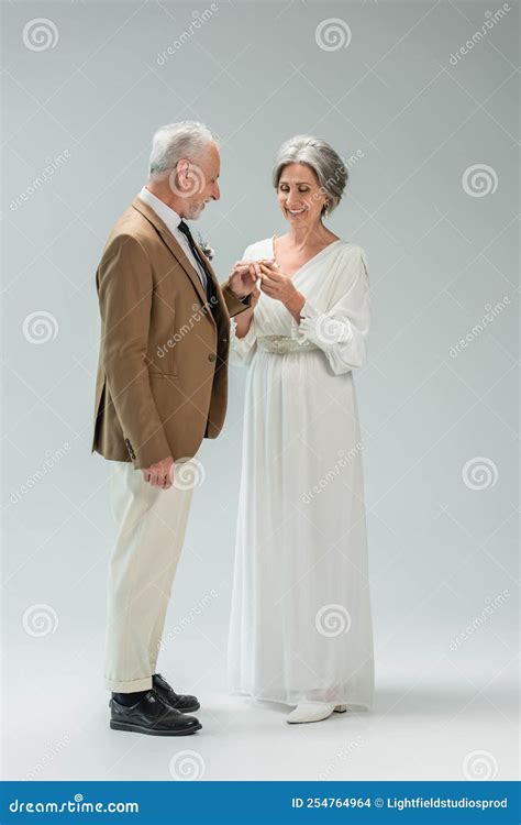 Full Length Of Mature Bride In Stock Photo Image Of Cheerful Jewelry