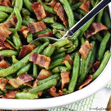 Best Green Beans With Bacon Brown Sugar Glaze Fivehearthome