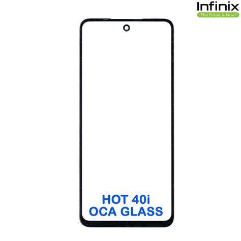 Infinix Hot I Front Oca Glass Black Baba Tools Official