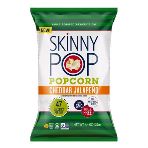 Skinnypop Cheddar Jalapeño Popped Popcorn 4 4 Oz Bag