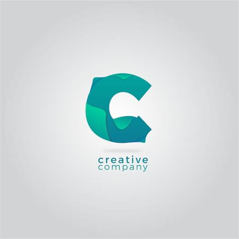 Premium Vector Creative Green Teal Abstract Style Logo Template