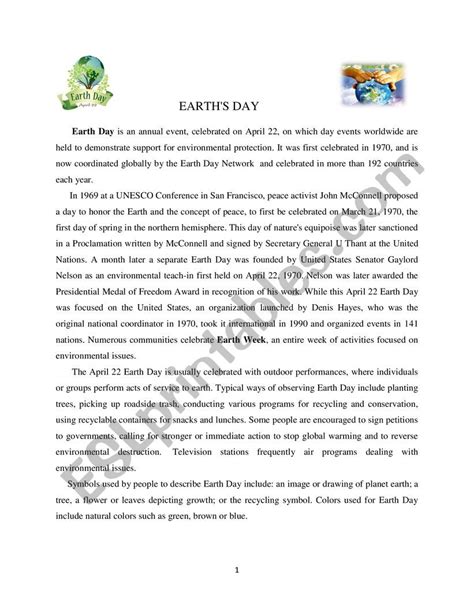 Earth Day Esl Worksheet By Monicaloredana