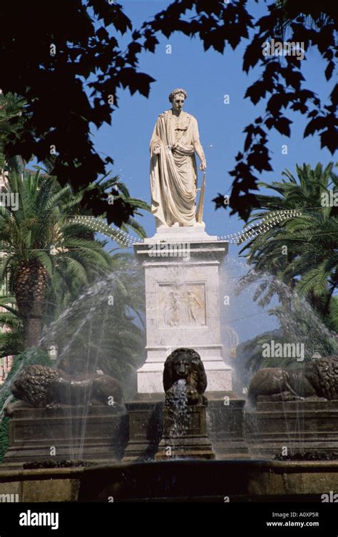 Statue Of Napoleon As First Consul Place Foch Ajaccio Corsica France
