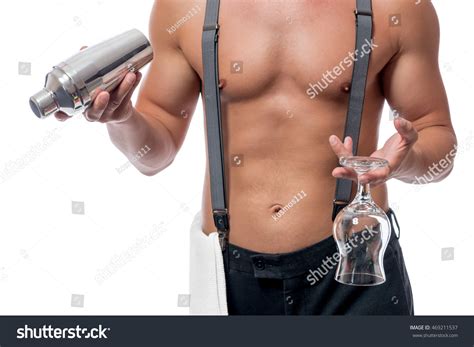 Naked Torso Bartender Work On White Stock Photo Shutterstock