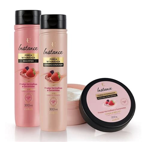 Eudora Amostra Kit Saches Instance Frutas Vermelhas Shampoo Ml