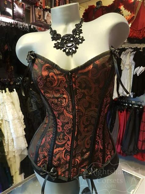 Brocade Corset 8601 Red Nightshade Corsets