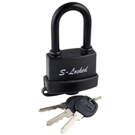Замок навесной S-Locked, ВС 03-63L, 121853, цилиндровый, черный, 63 мм ...