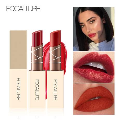 Buy FOCALLURE Lipstick Waterproof Matte Velvet Nude Red Long Lasting