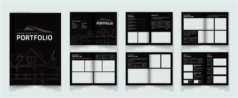 Architectural Portfolio Template Vector Art, Icons, and Graphics for ...