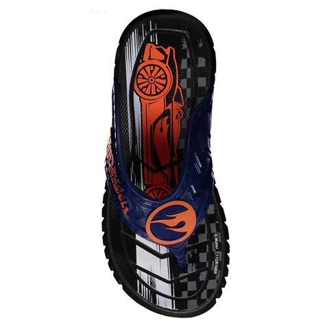 Chinelo Hot Wheels Super Flop Speed Up Infantil Preto E Azul Futfanatics