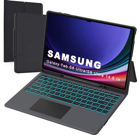 for 14.6 inch Samsung Galaxy Tab S9 Ultra /S8 Ultra Case with Keyboard - Folio Tablet Book Cover