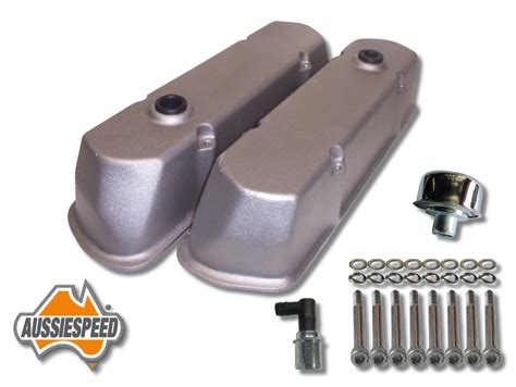 Holden V Alloy Rocker Covers Finned With Bolts And Oil Cap