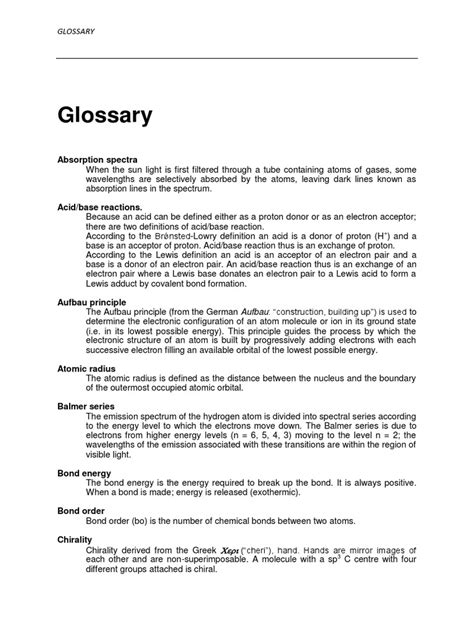 7 Glossary Pdf Ion Chemical Bond