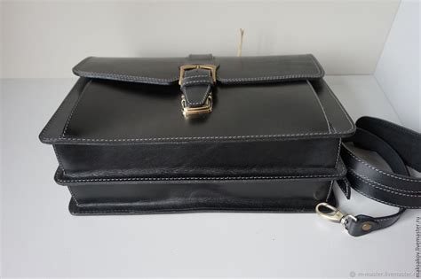 Чёрный портфель из толстой кожи на заказ в интернет-магазине Ярмарка ...