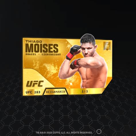 Thiago Moises 2023 UFC 283 Event Set REIGNMAKER NFT For Sale 2022