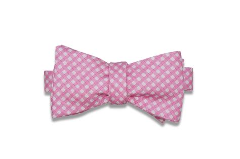 Pink Gingham Silk Bow Tie (Self-Tie) – Aristocrats Bows N Ties