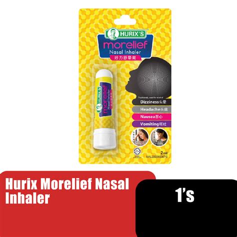 Hurix S Morelief Nasal Inhaler 2ml Relief For Headache Pening Kepala