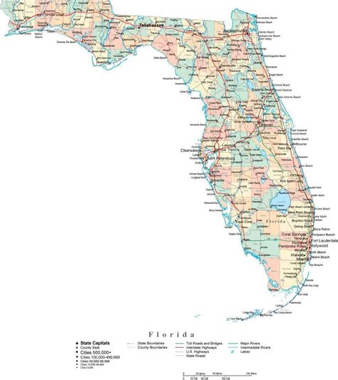 Florida County Map With Cities - Black Sea Map