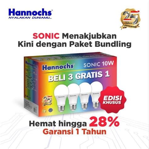 Lampu Led Pack Hannochs Sonic W W W Led Paket Beli Gratis