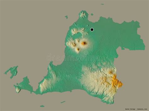 Banten Province Of Indonesia On White Administrative Stock