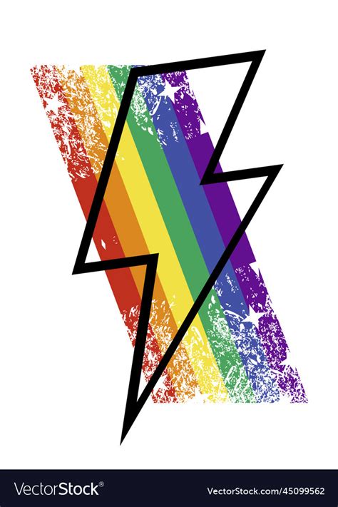 Gay Pride Thunderbolt Royalty Free Vector Image