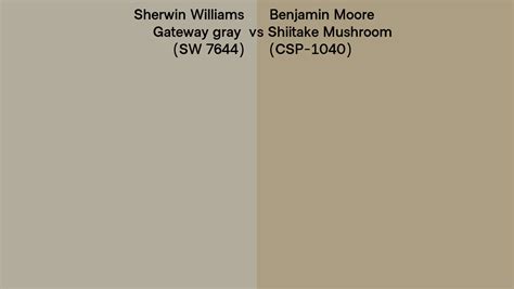 Sherwin Williams Gateway Gray SW 7644 Vs Benjamin Moore Shiitake