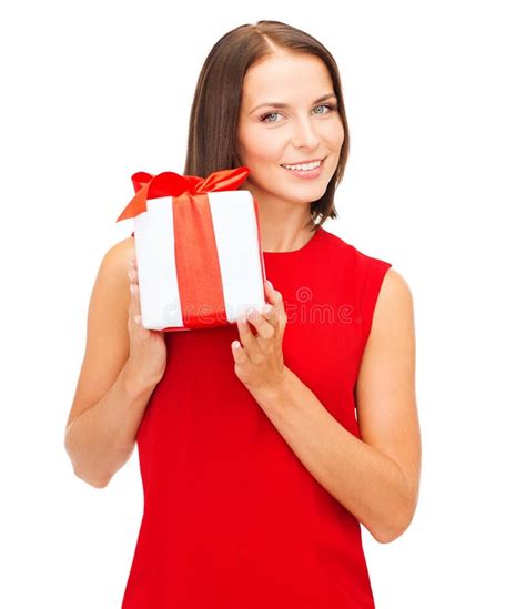 Beautiful Naked Woman Behind A Big Christmas Gift Stock Photo Image Of Season Caucasian 6807230