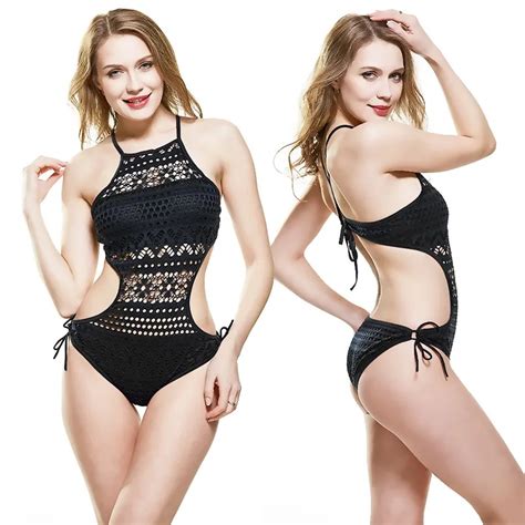 Sexy Hollow Lace One Piece Swimwear Women Hot Beach Swimsuit Monokini Bikini Maio Biquini Mujer