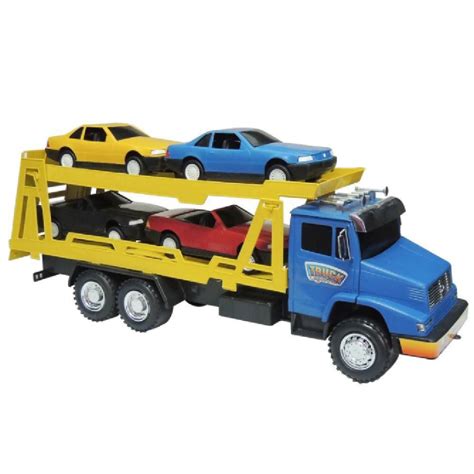 Um Brinquedo Infantil Caminhão Cegonha - Caminhão Cegonha Truck Com Frota de Carrinhos 497 Lider Brinquedos ...