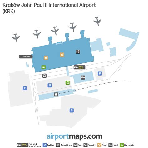 Kraków Airport (KRK) – find your gate at the terminal | Airportmaps.com