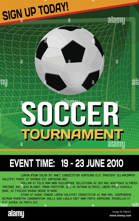 Soccer tournament flyer or poster background, vector illustration Stock Vector Image & Art - Alamy