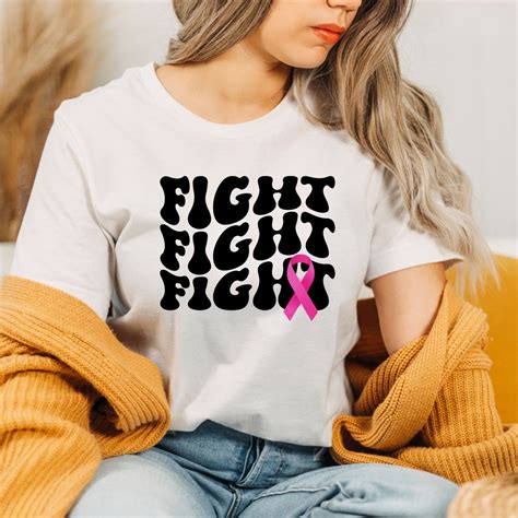 Fight Breast Cancer Shirt Pink Ribbon T Shirt Breast Etsy