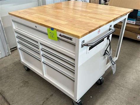 NEW HUSKY 46 9 DRAWER MOBILE WORKBENCH W TABLE FOLD OUT LEGS Earl