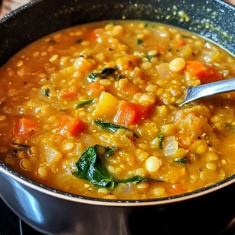 healthy red lentil vegetable soup recipe easy delicious simply
