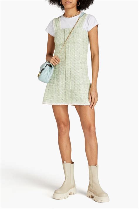 Maje Metallic Bouclé Tweed Mini Dress The Outnet