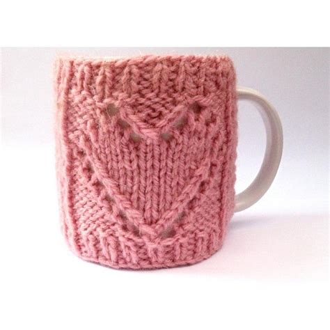 Heart Mug Cosy Knitting Pattern By Lesley Jones Knitting Patterns