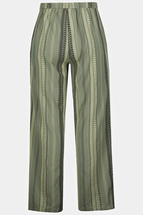 Graphic Stripe Elastic Waist Wide Leg Rose Fit Pants Pant Pants