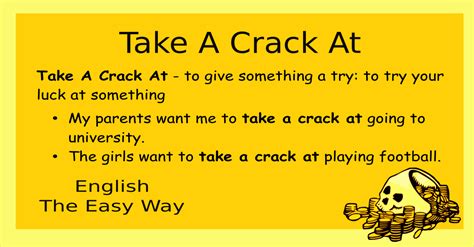 Take A Crack At English Idioms English The Easy Way